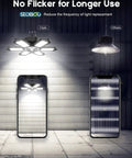 Ultra Bright Linkable Garage Light Kit 200W 20000LM 6500K LED Shop Light with six plus one deformable panels comparison