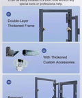 Heavy Duty Galvanized Steel Recessed Access Panel Frame Featuring Killer Smooth Push To Open Latch Large 24 By 47 Inch installation details