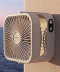 Cruise Ship Approved Portable Fan With 5000mAh Battery 16 Hour Runtime USB C Charging Magnetic Ceiling Or Wall Mount Ideal Cabin Cooler For Carnival Cruise Travel 2026 White mounted outdoors