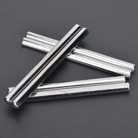 Six Piece Heavy Duty Stainless Steel D Profile Axle Rod Set Built to Last, 80mm Length and 6mm Diameter