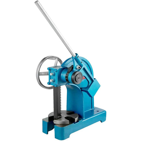 Heavy Duty 2 Ton Manual Arbor Press Desktop Punch Machine With Kickass Cast Iron Frame And Smooth Handwheel for precise metal stamping.