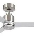 Arlo Ceiling Fan With Remote Control 54 Inch Indoor Outdoor Metal Fixture With Weather Resistant Blades Brushed Steel Finish