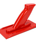 Built Tough Abs Table Saw Push Block With Angled Handle And Rock Solid Textured Grip Bright Red Visibility for safe wood cutting