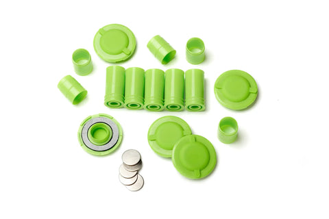 Rapid RH L6 Smart Sensor 25 Pack In Situ Concrete Moisture Testing With ASTM F2170 Compliance And Easy Relative Humidity Readouts For Hardwood Laminate Vinyl Tile Carpet And Epoxy Floor Installations, green sensor caps and sleeves