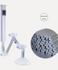 Slick Wall Mount Fume Extractor Hood With Adjustable Aluminum Arms And 360 Degree Tilt showing aluminum alloy arm and suction hood.