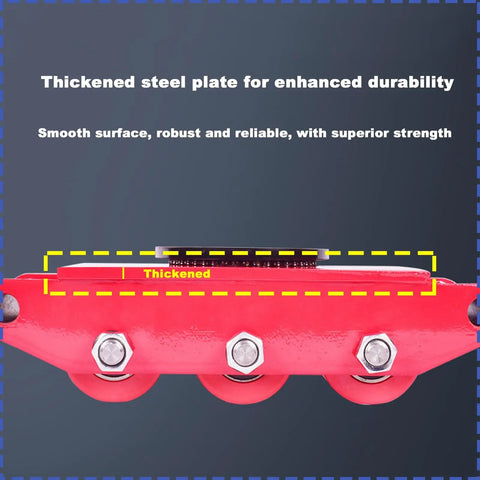 Heavy Duty Straight Line Machinery Movers With Steel Or Pu Wheels Industrial Load Dolly with thickened steel plate for durability.