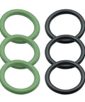 Heavy Pickup Tube O Ring Seal Kit 6 Pcs M29517 Replacement with green and black rubber seals for GM LS engines.