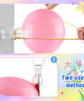 Transparent Balloon Arch Clips Kit For DIY Garlands And Arches image showing clip securing pink balloon for decoration
