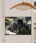 Dope Steam Locomotive In Motion Poster Wall Art Print Canvas Painting For Bedroom Living Room Bathroom Or Office Decor Frame Style