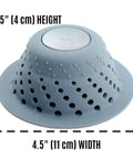 Over Drain Dome Hair Catcher Protector For Shower And Tub Keeps Water Flowing While Trapping Hair No Clog Drama With Silicone And Stainless Steel Design Easy Pop In Fit Durable Gray Drain Cover.