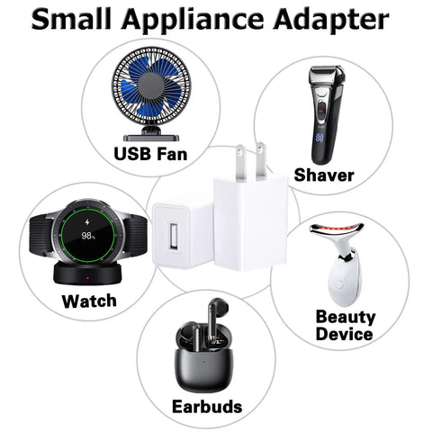 Best Bet 5V 1A USB Wall Charger Power Adapter For Kids Toys Smartwatches Bluetooth Headsets Webcams Routers And Small Smart Home Devices Fast Stable Charge In A Compact Wall Plug, white USB-A wall charger
