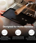 Non Slip Espresso Tamping Mat For Barista Express Pro Grade Silicone Countertop Protector With Drip Tray Openings Precise Fit