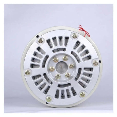Front view of Magnetic Powder Brake For Tension Control, Single Shaft 6Nm, 0.6kg Load, DC 24V, 12mm Shaft, durable alloy design.