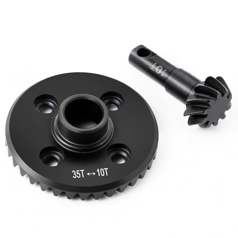Beefed Up Steel Bevel Gear Set With 12T-33T Overdrive And 10T-35T Underdrive Differential Gears Ring Pinion For TRX4 TRX6