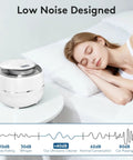 Deep Clean Retainers Night Guards And Braces With 48kHz Ultrasonic Cleaner Pod 220ml Digital Timer For At Home Pro Grade Dental Care Also Safe For Dentures Aligner Toothbrush And Jewelry, low-noise design beside sleeping woman