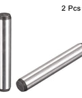 Image showing two Three Eighths Inch Dowel Pins Two Inches Long Heat Treated Alloy Steel Built To Last With Extra Hardness Bright Finish