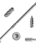 Detailed view of Bronze Exterior Deck Screws 4 Inch 304 Stainless Steel Rust Resistant Epoxy Coated T25 Star Drive 115 Pieces