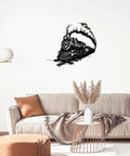 Steam Locomotive Metal Wall Art For Living Room Bedroom Office And Outdoor Decor Whimsical Yet Elegant Metal Sign In Black Finish Durable Iron Craft 16 Inch Statement Piece That Elevates Any Modern Home Or Apartment Decor above sofa in living room