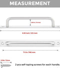 8 Pack Barn Door Handles for closets and sliding doors seven and a half inch center to center silver zinc alloy cabinet pulls