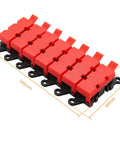 Heavy Duty Badass Six Way Midi Fuse Block And One In Six Out Power Distribution Module Two Hundred Amps, red fuse panel 185mm x 80mm.