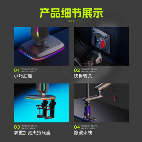 Adjustable Monitor Mount For Desktop Featuring Rock Solid Steel Arm with smooth pivot and clamp base for easy setup and cable management.