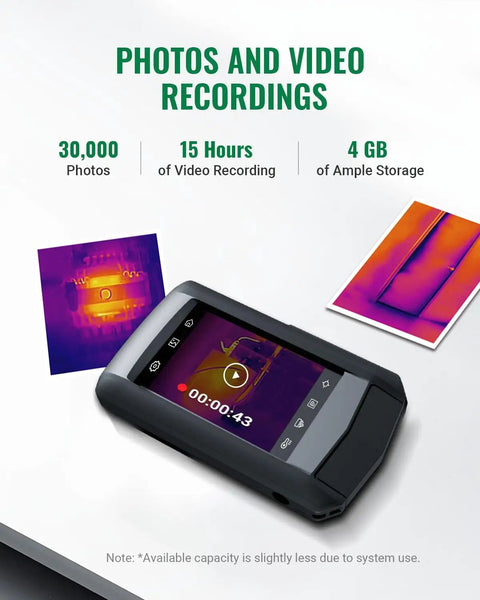 Thermal Imaging Camera With 3.5 Inch Touch Screen And Visual Camera, Pro Grade IntellFault Intelligent Scene Detection on display