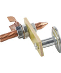 Hot Magnetic Welding Ground Clamp With Strong Magnet Head for Fast Setup on Flat or Curved Metal Surfaces, showcasing copper and metal components.