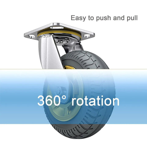 Heavy Duty Caster Wheels With Brakes Swivel Top Plate For Furniture And Workbench Rolling Plate Casters