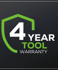 4-year tool warranty for All-Terrain Brushless Edger With 8 Inch Steel Blade And 2.25 Inch Pro Depth, Tool-Free Depth Adjustment
