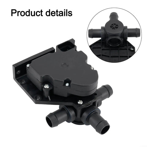 Road Ready Coolant Three Way Valve For Tesla Model S 2012 To 2016 Heavy Duty ABS shell with fluid connectors, direct fit replacement.