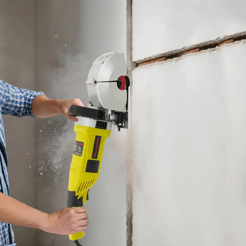 Corded Wall Groover For Concrete With 4000W All Copper Motor Adjustable Depth used on concrete wall