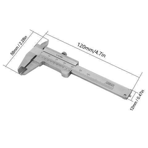 Vernier Caliper 0-50mm Precision Measuring Tool For Jewelry And Watches, Stainless Steel Body, Handy For Outer And Inner Diameters, Depths And Steps, Pro Grade DIY Toolbox Essential