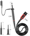 High Voltage Oscilloscope Probe P4100 Pro Grade Kit with cable, tips, and measurements displayed, 100 MHz, 2000 V, 100:1 attenuation