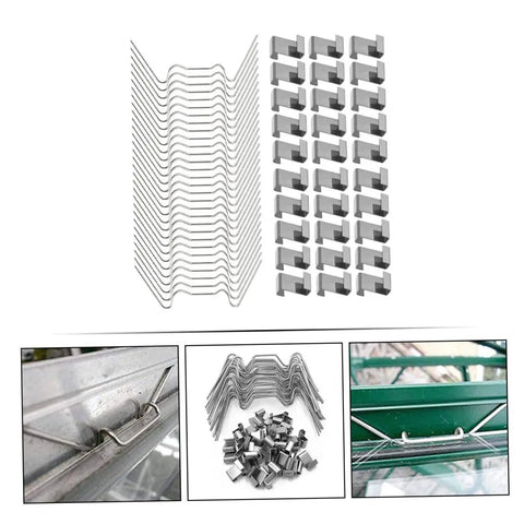 Glazing Clips Replacement Kit With 100 W Wire Z Type Clamps For Greenhouse Frame Panels And Brackets Easy Install Slick Durable Support Lightweight Yet Sturdy Construction For Quick Installation And Secure Glass And Panels In Any Greenhouse