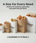 Custom Kraft SOS Bags With No Handles, 12 Pound Capacity, 100 Count, Full Color Printing For Branding, great for grab-and-go items