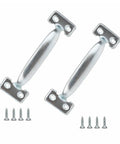 Heavy Duty Gate Handle Door Pull In Zinc Plated Steel For Fences And Sheds Barn Doors And Garage Tough Outdoor Ready Rust Resistant Utility Pulls Includes Mounting Screws 2 Pack
