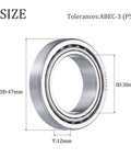 Beefy Heavy Duty Tapered Roller Bearing Cone And Cup Set 30mm Bore, 47mm OD, 12mm Thick Chrome Steel ABEC-5 High Load Capacity