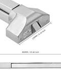 Job Site Ready 304 Stainless Steel Push Bar Panic Exit Device With Exterior Lever Handle UL10C Ansi Grade 1 Certified Commercial Emergency Door Hardware, close-up view showing dimensions.