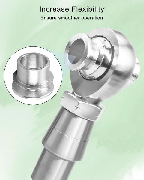 Eight Pack High Misalignment Spacers For Heim Joint Rod Ends Five Eighths To One Half Inch Heavy Duty Articulation Boost Height Adjustment Beefed Up Flexibility For Smoother Steering And Flexible Linkage on Heim joint rod end