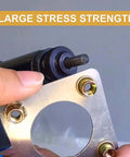 Installing rivet nuts with tool in metal sheet Rivet Nuts Set For DIYers 150 Pcs Carbon Steel With Yellow Zinc Finish Flat Head UNC SAE Sizes