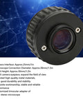0.35X Microscope Adapter For Trinocular Stereo Microscope, Camera Interface Mount Lens Adapter, 25mm To 38mm Connection, Metal Construction With Optical Glass, Easy Snap On, Boosts Pro Grade Pics, Sharp Imagery, And Quick Demos