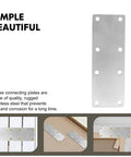 4 Pack Stainless Steel Flat Brace Repair Plates Fixing Brackets For Shelves And Furniture, Sturdy Rust Proof Corrosion Resistant Hardware