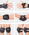 Kid Friendly Knee Pads Elbow Pads And Wrist Guards Protective Gear Set with thick padding for kids aged 3 to 14.