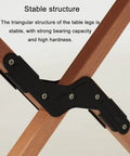 Close-up of metal connectors on Two Pack Folding Wooden Luggage Stand for Hotel Rooms, demonstrating its stable structure.