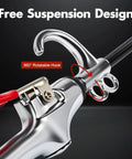 Pro Grade High Volume Air Blow Gun With Aluminum Guard showing 360° rotatable hook and free suspension design