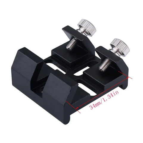 Universal Dovetail Base Finder Scope Mount Bracket for Optical Telescope, aluminum construction, 34mm