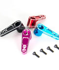 2 Pack 25T Servo Horn Aluminum Steering Arm Replacement For Futaba Savox Power HD Servos in red, blue, black with screws