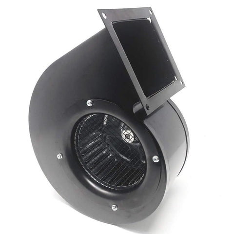 Englander Pellet Stove Convection Blower PU4C447 showing front fan housing with durable Fasco Motor for cozy heat and low vibration