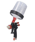Aluminum Alloy Body Air Paint Sprayer With Stainless Steel Head Adjustable Amplitude Pro Grade Car Spray Gun For Auto Parts And Home Decor Heavy Duty High Atomization And Wide Spray Range, red and black cup