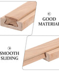 Two Pack Wooden Drawer Slides With Center Mount Bottom Track For Dresser Repair And Furniture Assembly showing smooth wooden slides.